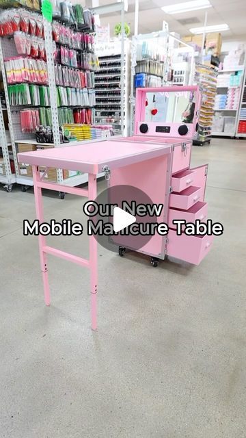 Urban Sanctuary, Mobile Nails, Nail Table, Manicure Table, Table 2, Built In Speakers, New Mobile, Easy Organization, Pink And Black