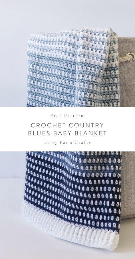 Crochet Country, Country Crochet, Blue Crochet Blanket, Crochet Baby Blanket Beginner, Blue Baby Blanket, Crochet Friends, Crochet For Beginners Blanket, Caron Simply Soft, Baby Afghan Crochet