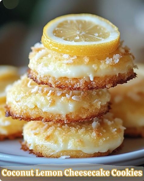 Recipes Epic Lemon Cheesecake Cookies, Lemon Glaze, Cheesecake Cookies, Lemon Cheesecake, Just Desserts, Purpose Flour, Flour, Sweet Treats, Cheesecake