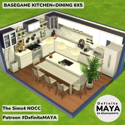 Lotes The Sims 4, Sims Freeplay Houses, Sims 4 Kitchen, Muebles Sims 4 Cc, Sims 4 Bedroom, Sims 4 House Plans, Sims 4 House Building, Sims 4 House Design, Casas The Sims 4