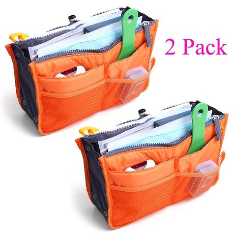 2 Pack Magik Travel Insert Handbag Purse Large Liner Organizer Tidy Bags Expandable 13 Pocket Handbag Insert Purse Organizer with Handles >>> Want to know more, visit the site now : Best Travel accessories for women Travel Accessories For Women, Travelling Ideas, Overnight Travel Bag, Best Travel Accessories, Pocket Handbag, Purse Organizer, Handbag Organization, Pouch Organizer, Bag Organizer