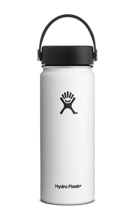 Hydroflask 18 oz. white wide mouth Hydroflask Water Bottle, Hydro Flask Bottle, Hiking Water Bottle, Coffee Flask, White Water Bottle, Hydro Flask Water Bottle, Trendy Water Bottles, Wide Mouth Water Bottle, Flask Bottle