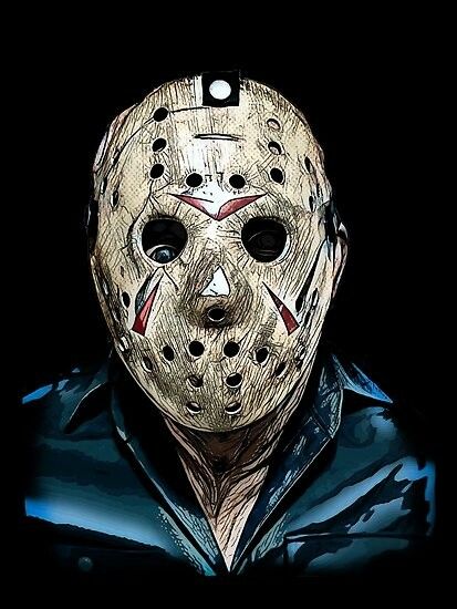 Jason Voorhees Jason Voorhees Drawing, Jason Drawing, Jason Voorhees Art, Jason Friday, Jason Mask, Horror Drawing, Horror Movie Icons, Horror Artwork, Horror Posters