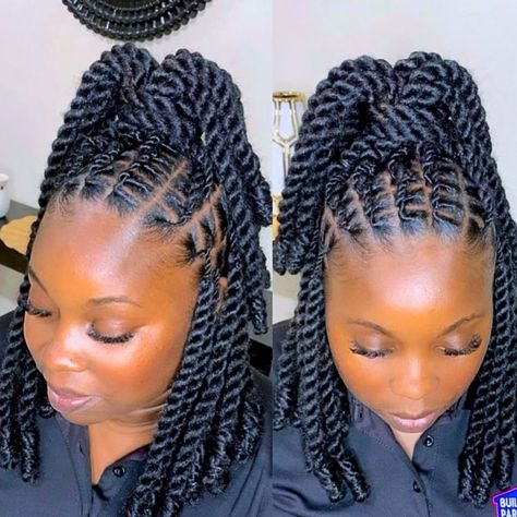 50 Invisible Locs Hairstyles: How-To, Hair Used and Hair Care Tips - Coils and Glory Invisible Locs Hairstyles, Locs Bob, Invisible Locs, Hairstyles Weave, Kinky Twists Hairstyles, Braiding Your Own Hair, Short Locs Hairstyles, Twist Braid, Marley Hair