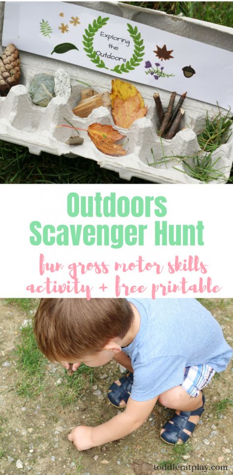 Outdoors Scavenger Hunt, Scavenger Hunt For Toddlers, Outdoor Scavenger Hunt, Waldorf Crafts, Fun Activities For Toddlers, Preschool Activities Toddler, Gross Motor Activities, Momma Bear, Outdoor Activities For Kids