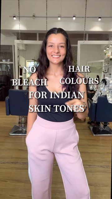 Hair Colours Indian Skin, Hair Streaks For Indian Skin Tone, Burgundy Global Hair Colour, Hair Dye Ideas For Indian Skin, Ash Hair Colour For Indian Skin, Hair Color Inspo For Indian Skin, Balayage For Indian Hair, Indian Hair Color Balayage, Hair Dye For Indian Skin Tone