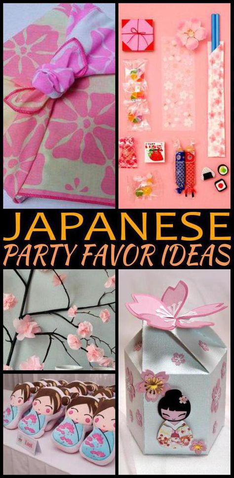 7 Japanese party favor ideas for kids. Fun and easy Japanese birthday party favor ideas for children. Mulan Party Favors, Anime Party Favors, Japanese Party Favors, Asian Birthday Party Ideas, Birthday Surprise Ideas For Kids, Anime Birthday Party Ideas, Japanese Birthday Party Ideas, Japanese Birthday Party, Japanese Tea Party