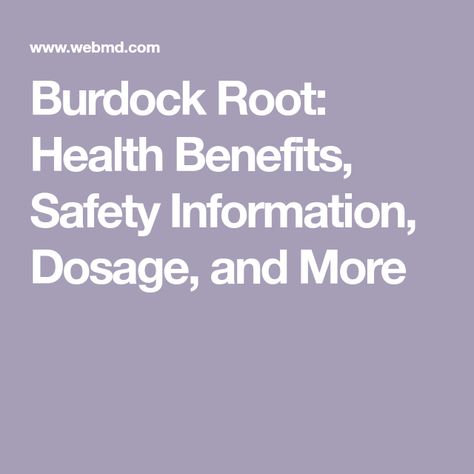 Burdock Root: Health Benefits, Safety Information, Dosage, and More Burdock Benefits, Burdock Root Benefits, Natural Diuretic, Complementary Medicine, Acne Vulgaris, Types Of Acne, Burdock Root, Plant Nutrients, Plant Science