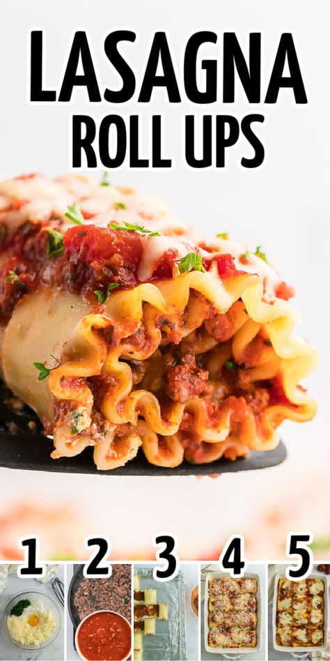 Pasta Meatsauce, Easy Lasagna Roll Ups, Meat Pasta Sauce, Noodles Lasagna, Recipes With Lasagna Noodles, Making Lasagna, Lasagna Rolls Recipe, Lasagna Roll Ups, Chicken Bacon Ranch Pasta