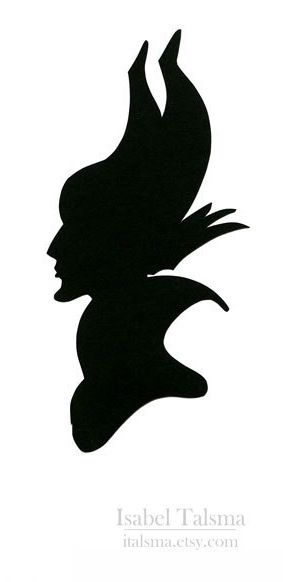 Evil queen silhouette. Perfect stencil to use for a pumpkin carving. Disney Villains Silhouette, Maleficent Silhouette, Maleficent Party, Disney Villain Party, Olly Moss, Villains Party, Disney Silhouette, Disney Silhouettes, Images Disney