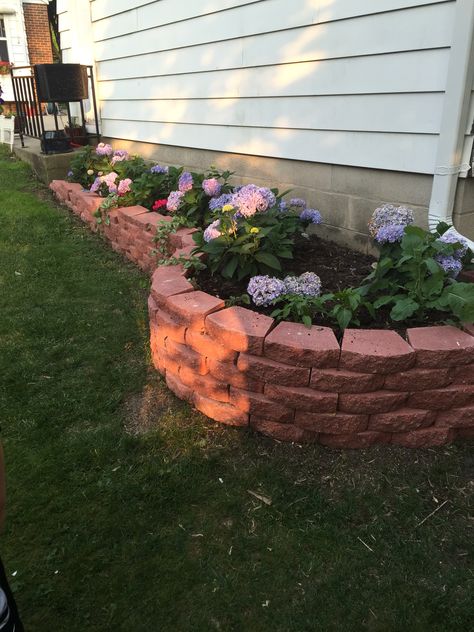 Hydrangeas Stepping Stones, Hydrangea, Fire Pit, Landscaping, Projects To Try, Outdoor Decor, Stone, Plants, Home Decor