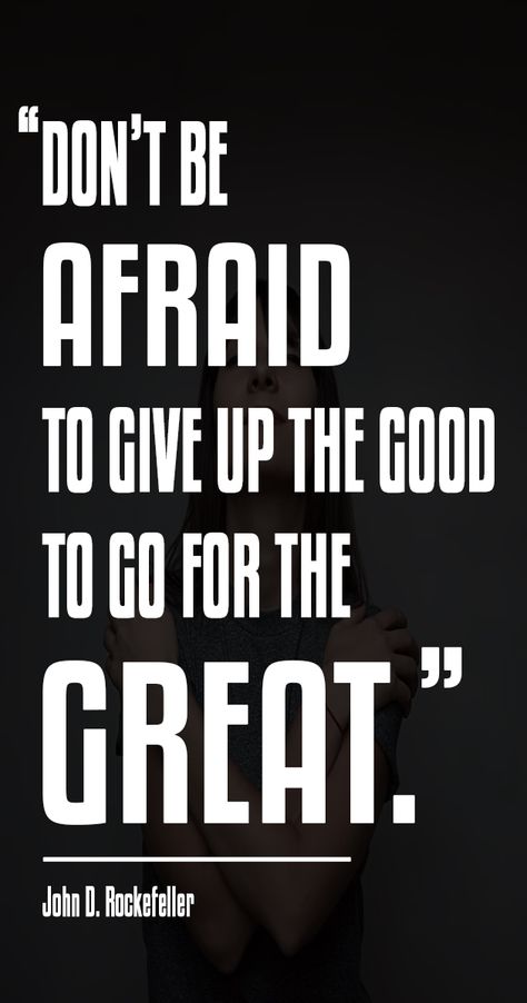 It emphasizes the importance of not settling for mediocrity in life and suggests that taking risks and making sacrifices can lead to greater success and fulfillment in the long run. Whether it's leaving a comfortable job for a more challenging one or ending a relationship to pursue personal growth, this quote serves as a reminder that sometimes we have to let go of good things in order to achieve greatness. #inspiration #motivationalquotes #lifequotes #believequotes #inspiring #believeinyou Not Settling, Taking Risks, Ending A Relationship, Believe Quotes, I John, Long Run, Let It Go, Don't Be Afraid, Be Afraid