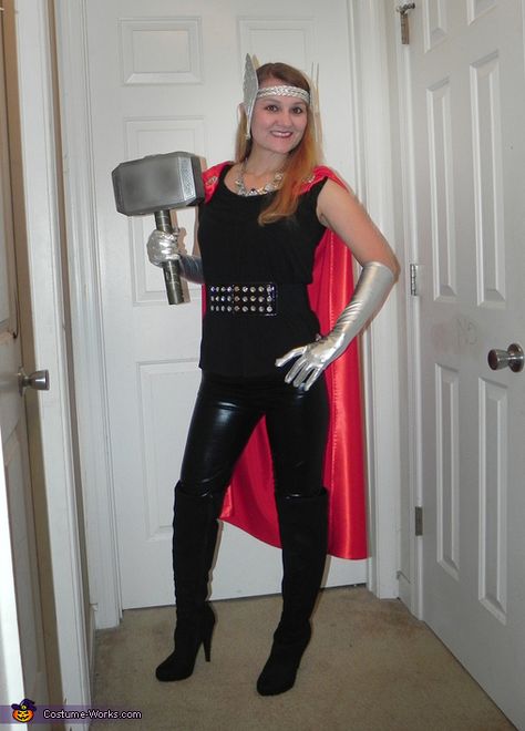 Thor Costume Female, Lady Thor Costume, Thor Halloween Costume, Lightning Sound, Thor Halloween, Lady Thor, Thor Costume, Halloween Costumes 2014, Female Thor