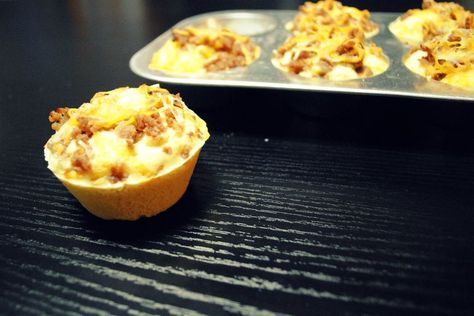 McGriddle-inspired muffins Mini Mcgriddle Bites Cooking In The Midwest, Mcgriddle Muffin Bites, Mini Mcgriddle Recipes, Mcgriddle Mini Muffins, Mcgriddle Cups, Sausage Mcgriddle Bites, Mc Griddle Muffins, High Protein Mcgriddle Cups, Mcgriddle Bites Recipe