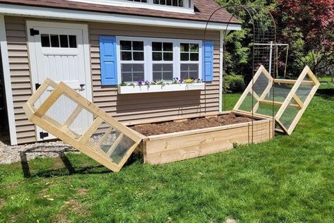 4x4 Raised Garden Bed, Garden Bed Plans, Cold Frame Gardening, Raised Garden Bed Plans, Elevated Gardening, Cedar Planters, Diy Raised Garden, Greenhouse Plans, Raised Planter