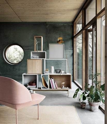 When Japanese-style functionality meets light and cosy Scandi style, we see a beautiful blend of aesthetics take shape in the home. Japandi interior design takes inspiration from the traditional Eastern ‘wabi-sabi’ philosophy that celebrates all things naturally imperfect. 📸: @heals  #japandi  #embracetheimperfect  #interiorstyling #homeinteriors Tinted Concrete, Square Shelves, Små Rum Lidt Plads, Nordic Homes, Round Window, Japandi Interior, Box Shelves, Inspiring Photography, Small Living Room Decor