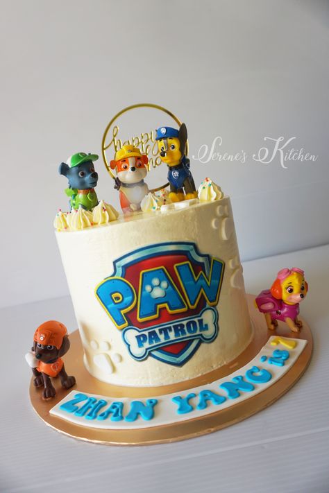 Paw petrol buttercream cake by @serenesskitchen Paw Patrol Cream Cake, Paw Patrol Buttercream Cake, Paw Patrol Birthday Party Cake, Paw Patrol Videos, Paw Patrol Birthday Cake, Disney Birthday Cakes, Paw Patrol Cake, Paw Patrol Birthday Party, 2 Birthday