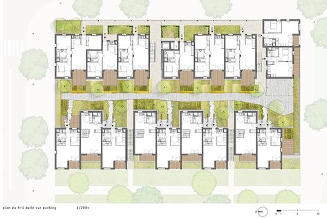 Portfolio D'architecture, Social Housing Architecture, Building Design Plan, Architecture Design Presentation, Co Housing, Modular Housing, Architecture Portfolio Design, Modern Small House Design, Plans Architecture