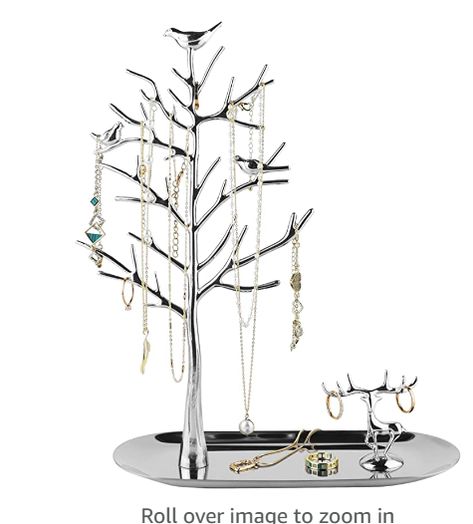 Deer Jewelry, Bracelet Stand, Copper Wood, Aluminum Jewelry, Jewelry Rack, Deer Design, Earring Organizer, Unique Trees, Necklace Display