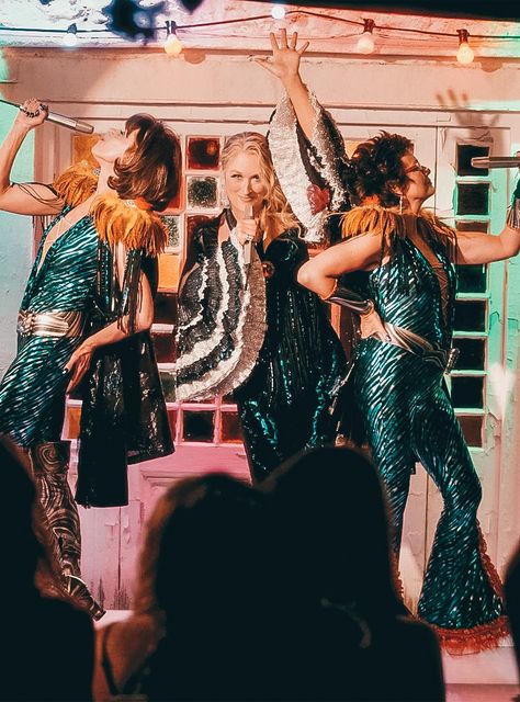 Anna Asthetic, Mamma Mia Super Trouper, Mamma Mia Costume, Mamma Mia 2008, Abba Party, Mamma Mia Movie, Mia Core, Donna Sheridan, Abba Outfits