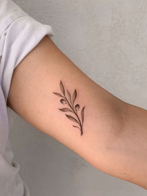 Small Olive Branch Tattoo Wrist, Olive Branch Tattoo Women, Olive Branch Tattoo Forearm, Olive Leaves Tattoo, Olive Leaf Tattoo, Rome Tattoo, Olive Tree Tattoos, Olive Tattoo, Olive Branch Tattoo