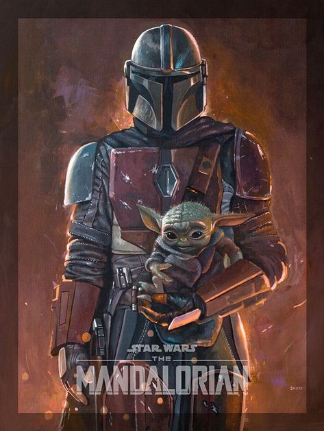 The Mandalorian Fan Art, Grogu Art, Dan Brereton, Mandalorian Grogu, Star Wars Background, Character Clothing, Star Wars Love, Star Wars Tattoo, Star Wars Comics