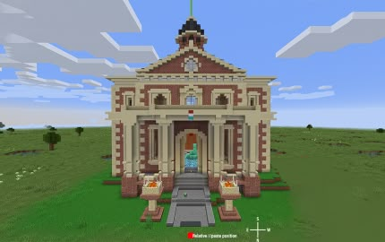 Minecraft Building Ideas Town, Minecraft Square, Minecraft Town Square, Castle Blueprints, Minecraft Cities, Minecraft Library, Minecraft Castle Blueprints, Minecraft Modern City, Minecraft World Ideas