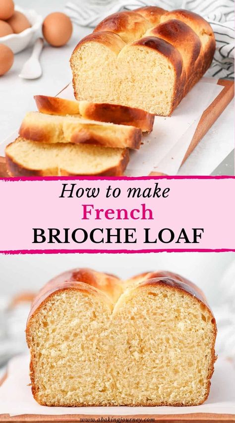 This classic French Brioche Loaf Bread makes the most delicious breakfast or sweet treat. Tender, fluffy, sweet and oh-so buttery, this brioche bread will also make the most incredible french toast, bread pudding or even croutons! French Sweet Bread, Chewy French Bread Recipe, French Toast Recipe Brioche Bread, Quick French Loaf Recipe, Soft French Bread Recipe, One Hour French Bread, French Bread Recipe Homemade 1 Loaf, Homemade Brioche Bread, Soft French Bread