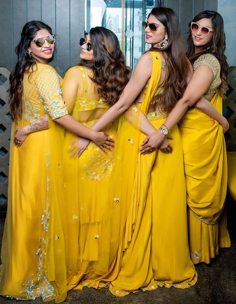 Zinnia Collection -  #Collection #Zinnia Haldi Poses With Friends, Haldi Poses With Sister, Marriage Poses With Friends, Best Friends Wedding Poses, Mehndi Function Photoshoot, Mehndi Poses Photography With Friends, Haldi Photography Ideas With Friends, Group Photos Indian, Saree Group Poses