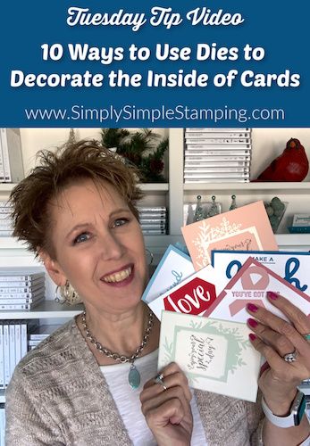 10 Easy Ways to Use Dies to Decorate the Inside of a Card. We create a gorgeous handmade card but how to dress up the inside?! Watch these 10 easy ways to use dies to decorate them. www.simplysimplestamping.com #cardmaking #cardmakingideas #diycards #handmadecards #cardmakingtechniques #conniestewart #simplysimplestamping #stampinup Simply Simple Stamping, Connie Stewart Simply Simple Stamping, Inside Of Cards Ideas, Inside Cards Ideas, Card Making Tools, Tips And Tricks, Card Making Videos, Card Making Tips, Card Tutorial