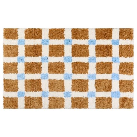 Unique Bargains Checkered Pattern Soft Absorbent Non-Slip Bathroom Rugs Brown-2 16" x 24" Grey Bathroom Rugs, Rugs Slipping, Playful Colors, Bathroom Rugs And Mats, Bathroom Carpet, Comfortable Place, Bathroom Rug Sets, Brown Pattern, Shower Rugs