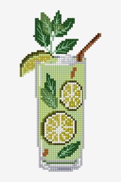 Cross Stitch Fruit, Easy Cross Stitch Patterns, Cross Stitch Kitchen, Pola Kristik, Pola Sulam, Cute Cross Stitch, Simple Cross Stitch, Cross Stitch Patterns Free, Free Cross Stitch