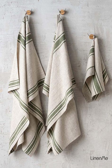 At LinenMe we are committed to creating long-lasting, beautiful homewares and clothing that has a minimal impact on the environment. Guest Hand Towels, Mediterranean Interior, Linen Hand Towels, Easy Backdrops, Linen Bath Towels, Elegance Style, Towel Crafts, Plaid Throw, Linen Tea Towel