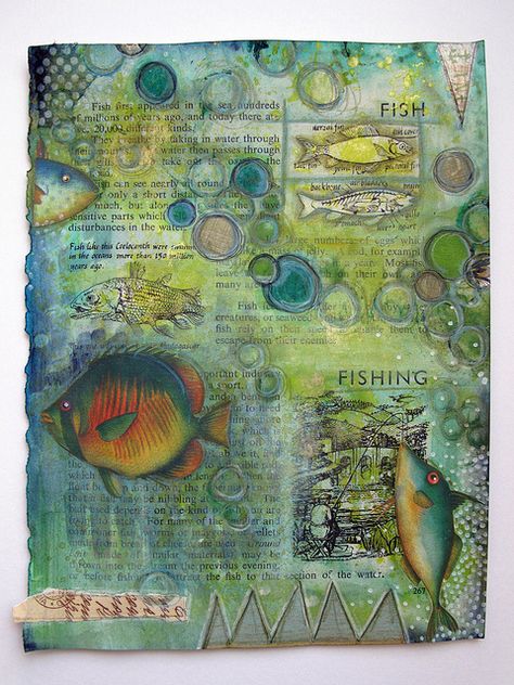 Fishing | Flickr - Photo Sharing! Fish Gcse Art, Gcse Art Sketchbook Ocean, Gcse Art Sketchbook Under The Sea, Gcse Art Sketchbook Sea Life, Land Sea And Sky Gcse Art, Water Textiles, Gcse Ceramics, Fish Art Illustration, Sea Textiles