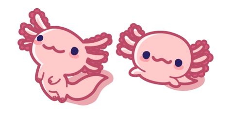 Axolotl Drawings, Smiling Axolotl, Kawaii Fish, Axolotl Cute, Custom Cursor, Cute Axolotl, Surround Yourself, Animal Sketches, Cute Unicorn