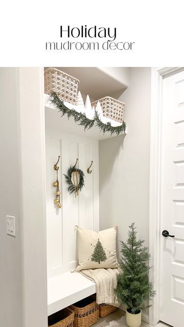 Mudroom Christmas Decor, Christmas Mudroom, Target Christmas, Mudroom Ideas, Mudroom Design, Amazon Home Decor, Christmas Inspo, Target Style, Christmas Love