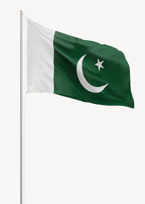 Flag of Pakistan on pole | free image by rawpixel.com Flag Of Pakistan, Pakistani Flag, Pakistan Flag, Cut Out Design, Download Free Images, Free Image, Design Elements, Pakistan, Flag