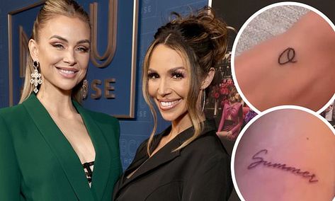 Scheana Shay and Lala Kent show off new tattoos of daughters\' names Lala Kent Tattoos, Kent Tattoo, Instagram Clips, Scheana Shay, Lala Kent, Tone Thighs, All White Outfit, Tattoo Trends, Reality Television