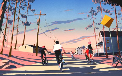 Behance :: For You Illustrator Career, Nostalgia Illustration, Scientific American Magazine, Bmx Street, Type Illustration, Lifestyle Illustration, Landscape Illustration, Photo Craft, Illustration Character Design