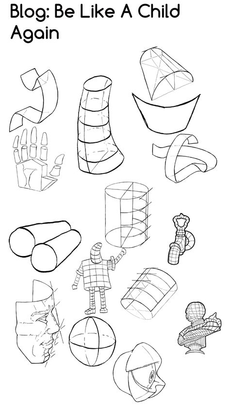 Drawing Habits Blog 3d Shapes For Drawing Practice, Basic Form Drawing Exercises, Drawing Practice Exercises Shapes, Drawing Practice Exercises Anatomy, Shape Practice Drawing, Drawing Shapes Practice, Simple Shapes Design, Drawing Practice Exercises, Practice Drawing Exercises