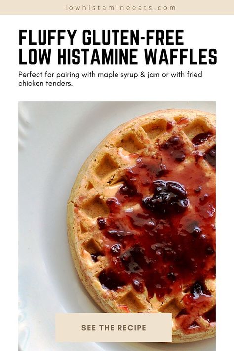 Low Histamine Pancakes, Low Histamine Recipes Breakfast, Low Histamine Chicken Recipes, Low Histamine Desserts, Low Histamine Snacks, Low Histamine Breakfast, Sugar Free Waffles, Anti Histamine Foods, Low Histamine Recipes