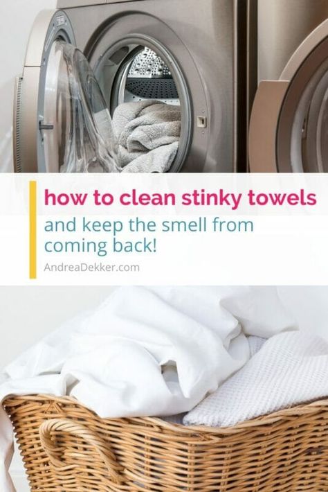 How To Clean Stinky Towels Wash Towels With Vinegar, Stinky Towels, Simple Living Ideas, Dingy Whites, Hand Wash Dishes, Handwashing Clothes, Towels Smell, Washing Towels, Liquid Fabric Softener