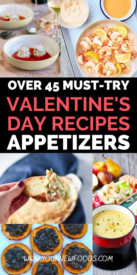 It’s that time of year again, Valentines Day is just around the corner! You know what that means? It’s time to prepare for the big day. Delicious valentine’s day appetizer recipes from vegan and Gluten-free, to seafood, cheese, and chicken. Appetizer For Valentine's Day, Appetizers For Valentines Day Party, Valentine Appetizers Parties Food Simple, Valentine’s Day Finger Food, Valentines Dinner Party Food, Valentine’s Dinner At Home, Valentines Party Appetizers, Valentine’s Day Appetizer Ideas, Valentine's Day Appetizers