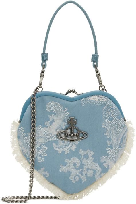 Vivienne Westwood for Women SS24 Collection | SSENSE Vivienne Westwood Bag, Vivienne Westwood Tops, Vivienne Westwood Bags, Fringe Crossbody Bag, Frame Bag, Heart Bag, Cute Nikes, Heart Frame, Coral Blue