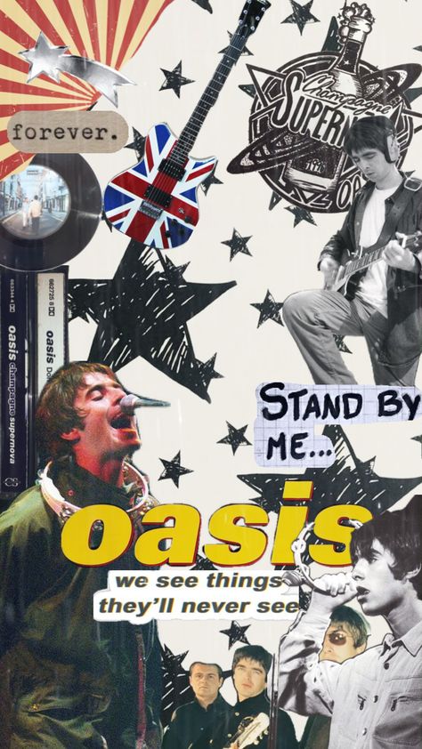 Oasis Album, Oasis Music, Oasis Band, Liam And Noel, Classic Rock Bands, Classic Rock And Roll, 90’s Aesthetic, Band Wallpapers, 90s Music