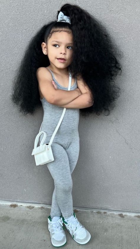 Black Toddler Girl, Pretty Swimwear, Curly Kids, Kid Hairstyles, Kawaii Hairstyles, Hairdos For Curly Hair, Mixed Kids, Curly Girl Hairstyles, Kids Black