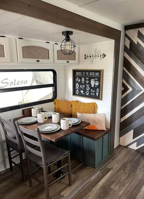 Small Travel Trailer Remodel, Small Travel Trailer, Small Camper Interior, Lighting Scandinavian, Bohemian Lighting, Rv Interior Design, Motorhome Remodel, Interior Makeover, Small Camper