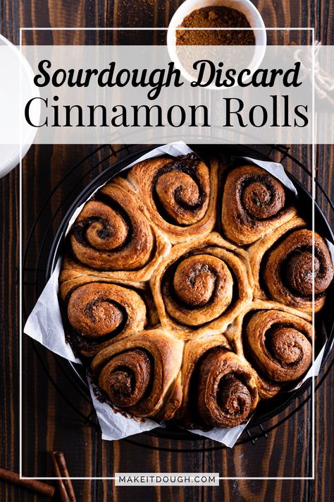 Sourdough Discard Cinnamon Rolls Recipe Discard Quick Bread, Cinnamon Rolls Quick, Discard Cinnamon Rolls, Sourdough Discard Cinnamon Rolls, Overnight Recipes, Fluffy Cinnamon Rolls, Homemade Sourdough Bread, Sourdough Discard, Cinnamon Rolls Recipe