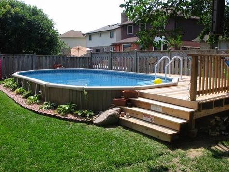 Piscina Pallet, Ideas De Piscina, Deck Piscina, Oval Pool, Pool Deck Plans, Semi Inground Pools, Best Above Ground Pool, Swimming Pool Decks, Above Ground Pool Ideas