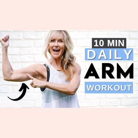 Upper Arm Exercises, Arm Toning, Flabby Arm Workout, Dumbbell Arm Workout, Arm Flab, 10 Minute Ab Workout, Tone Arms Workout, Fabulous 50, Arm Workout Women